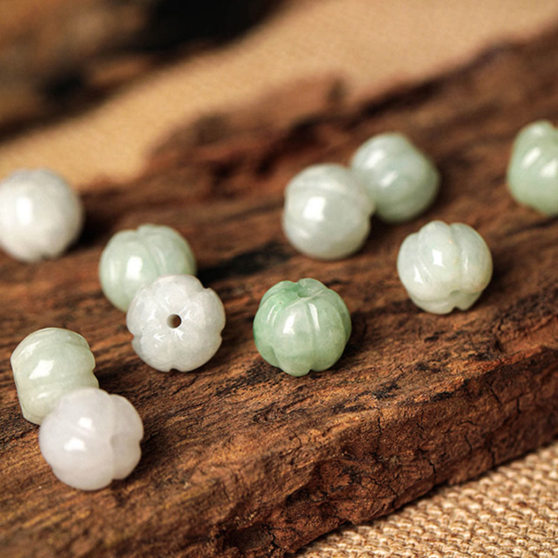 Buddha Stones White Jade Peace Buckle Pumpkin Bead Luck Blessing Braided Bracelet - image 7