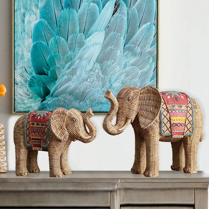 Buddha Stones Elephant Resin Wisdom Wealth Home Decoration - image 11