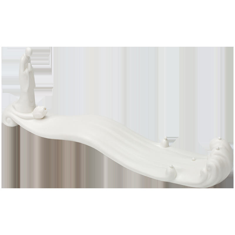 Buddha Monk Ceramic Sea Wave Mountain Blessing Incense Burner Decoration - image 14