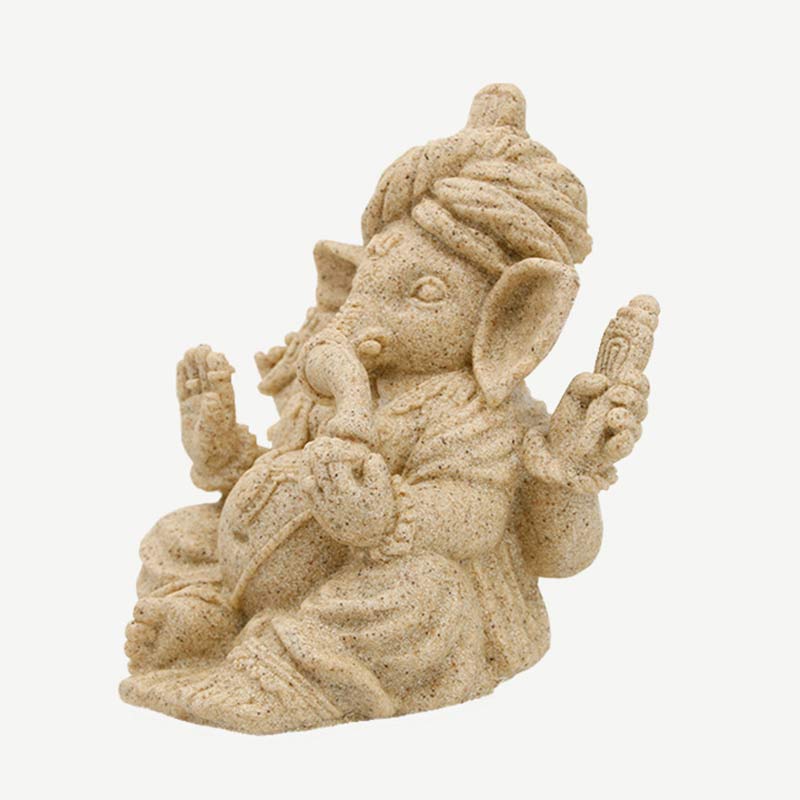 Buddha Stones Ganesh Ganpati Elephant Statue Blessing Protection Home Decoration - image 3