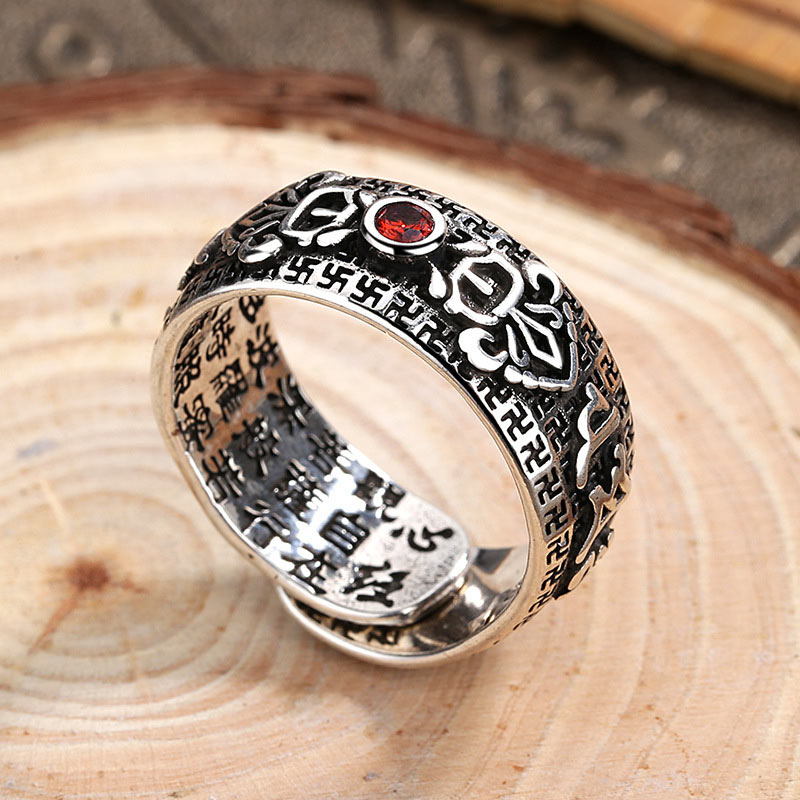 Tibetan Ruby Copper Wealth Ring - image 2