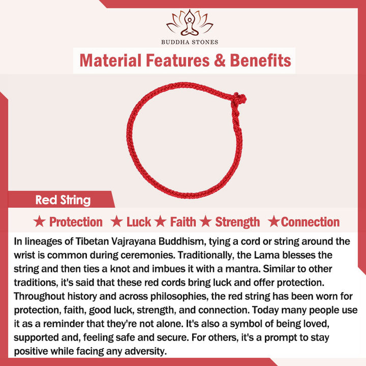 Buddha Stones Fu Character Jade Cinnabar 24K Gold Plated Luck Red String Bracelet - image 8