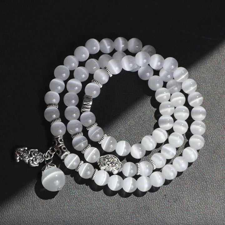 Buddha Stones Cat Eye PiXiu Support Triple Wrap Bracelet - image 6