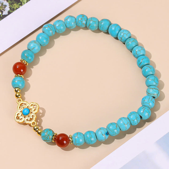 Buddha Stones Turquoise Bead Protection Balance Bracelet - image 3