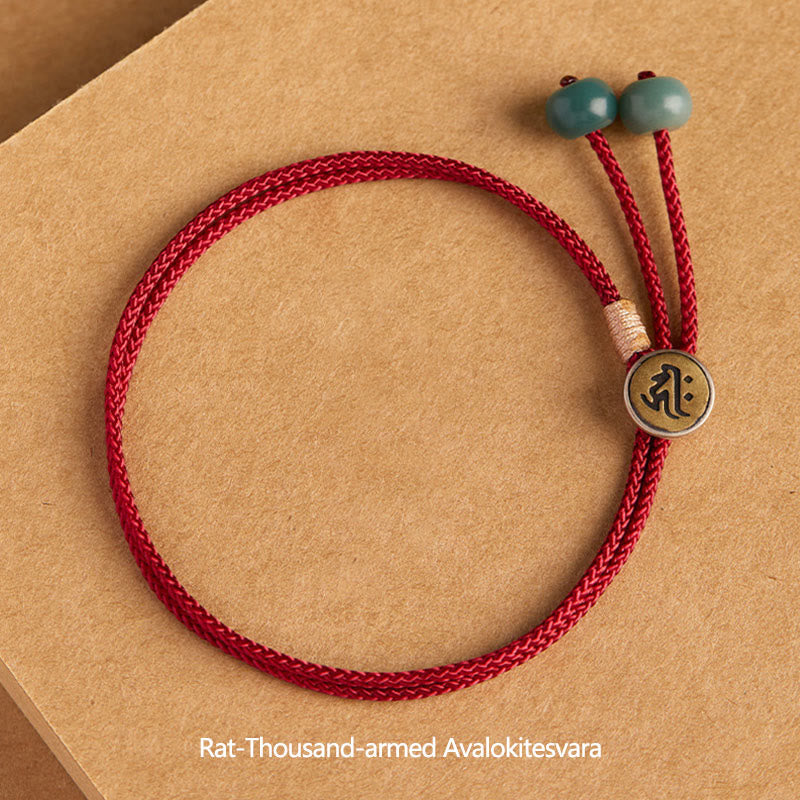 Buddha Stones 925 Sterling Silver Handmade Chinese Zodiac Natal Buddha Cyan Bodhi Seed Protection Braided Red String Bracelet - image 11