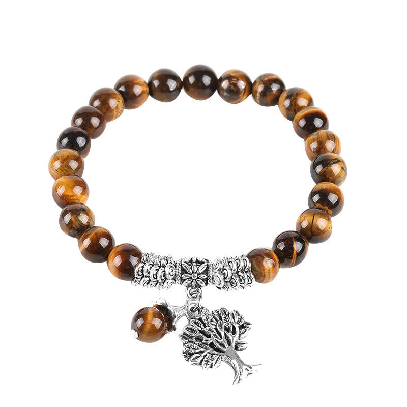 Buddha Stones Natural Gemstone Tree of Life Lucky Charm Stretch Bracelet - image 21