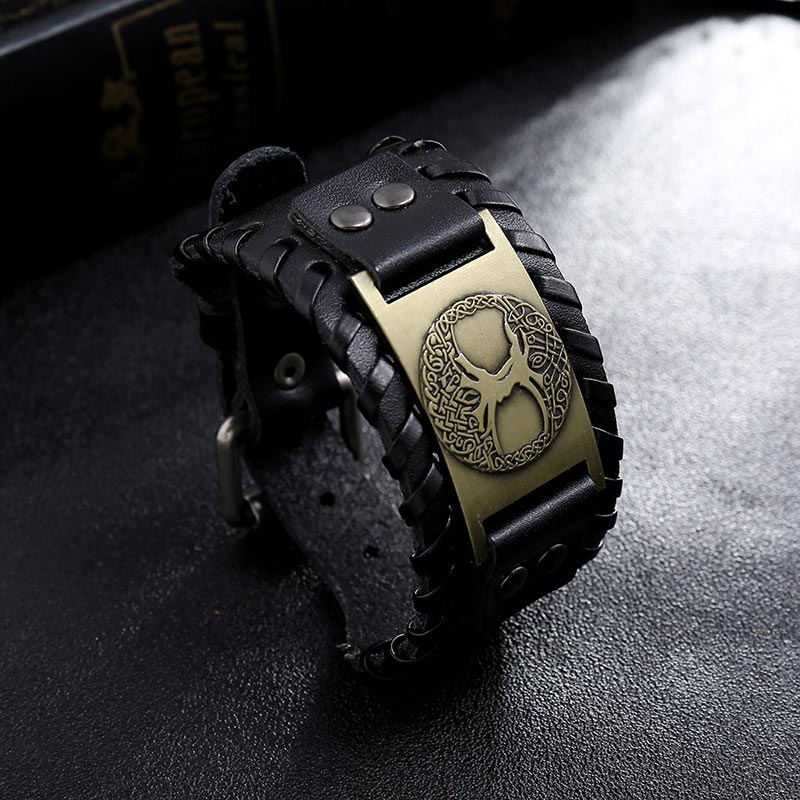 Buddha Stones Lucky Tree Of Life Balance Leather Bracelet - image 5