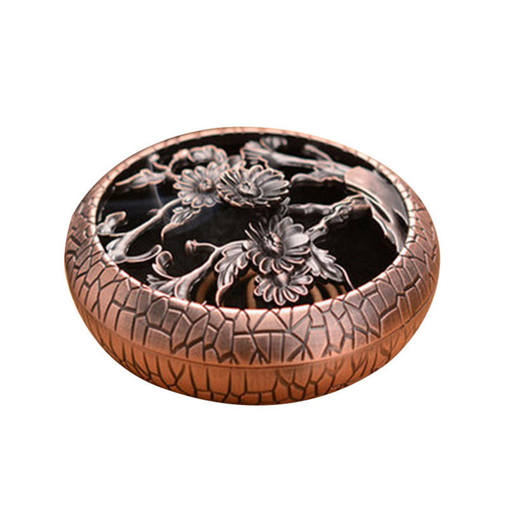 Plum Flower Orchid Chrysanthemum Pattern Peace Incense Burner Decoration - image 2