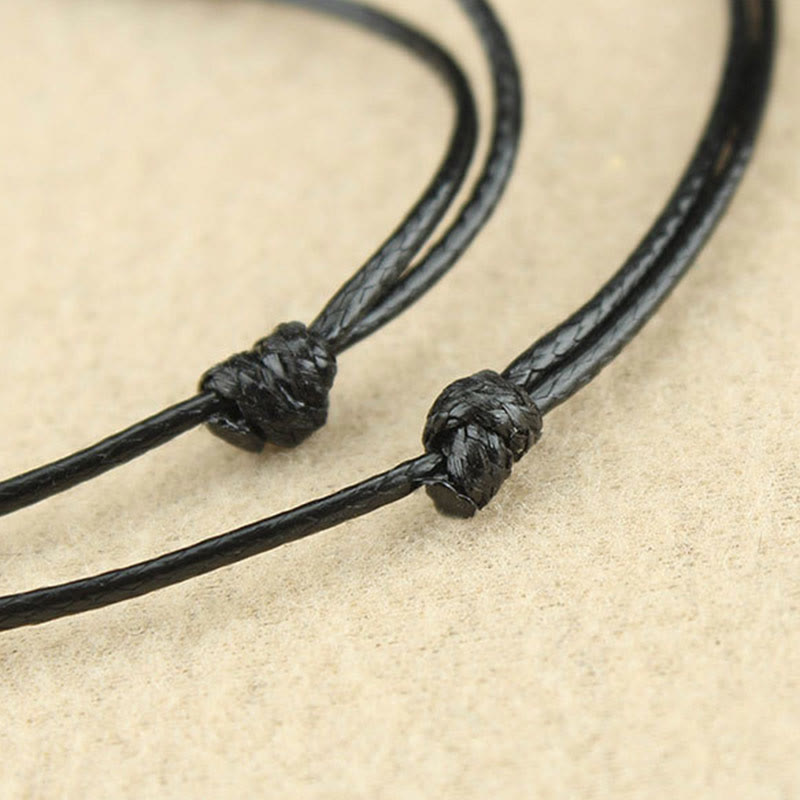 Buddha Stones Red Agate Bead Confidence Leather Rope Necklace Pendant - image 8