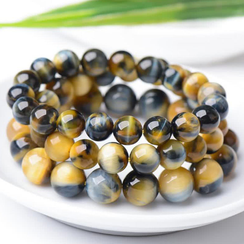 Buddha Stones Tiger Eye Protection Courage Strength Bracelet - image 6