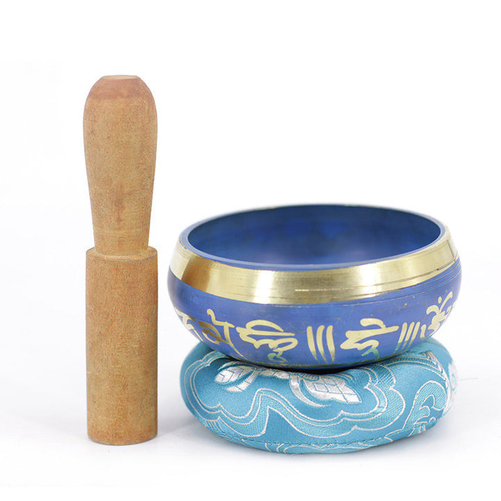 Buddha Stones Tibetan Sound Bowl Handcrafted for Relaxation Meditation Prayer Singing Bowl Set - image 3
