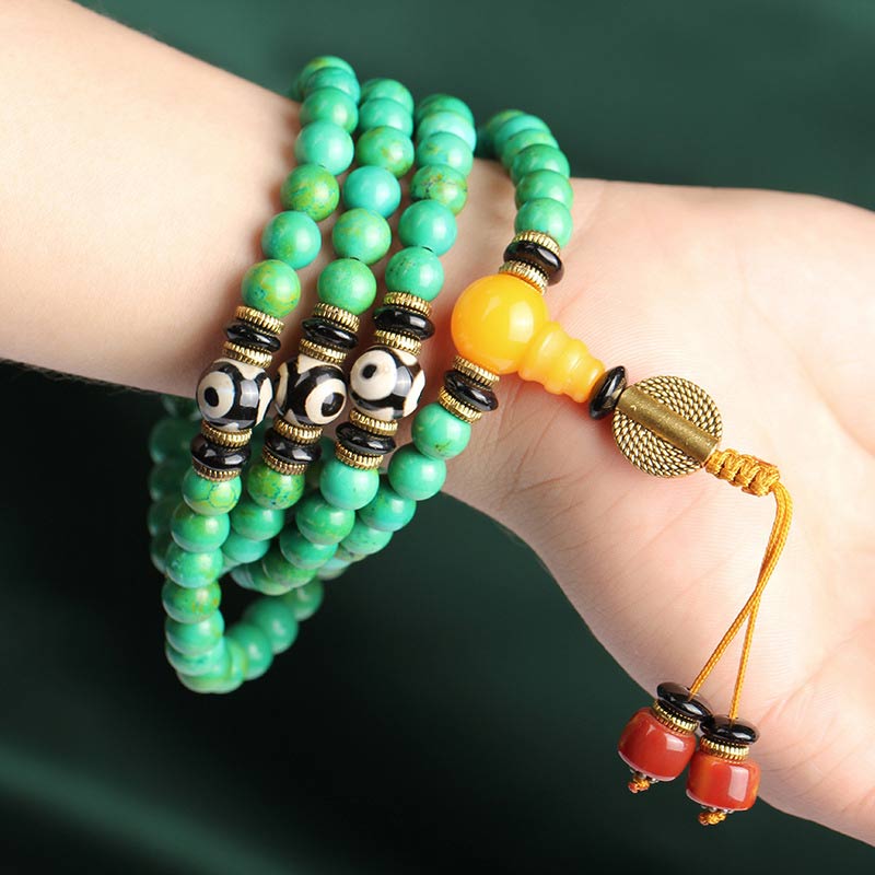 Buddha Stones Tibetan Turquoise Mala Balance Necklace Bracelet - image 3
