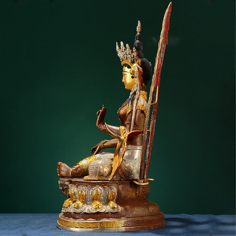 Buddha Stones Bodhisattva Green Tara Hope Copper Statue Decoration - image 5