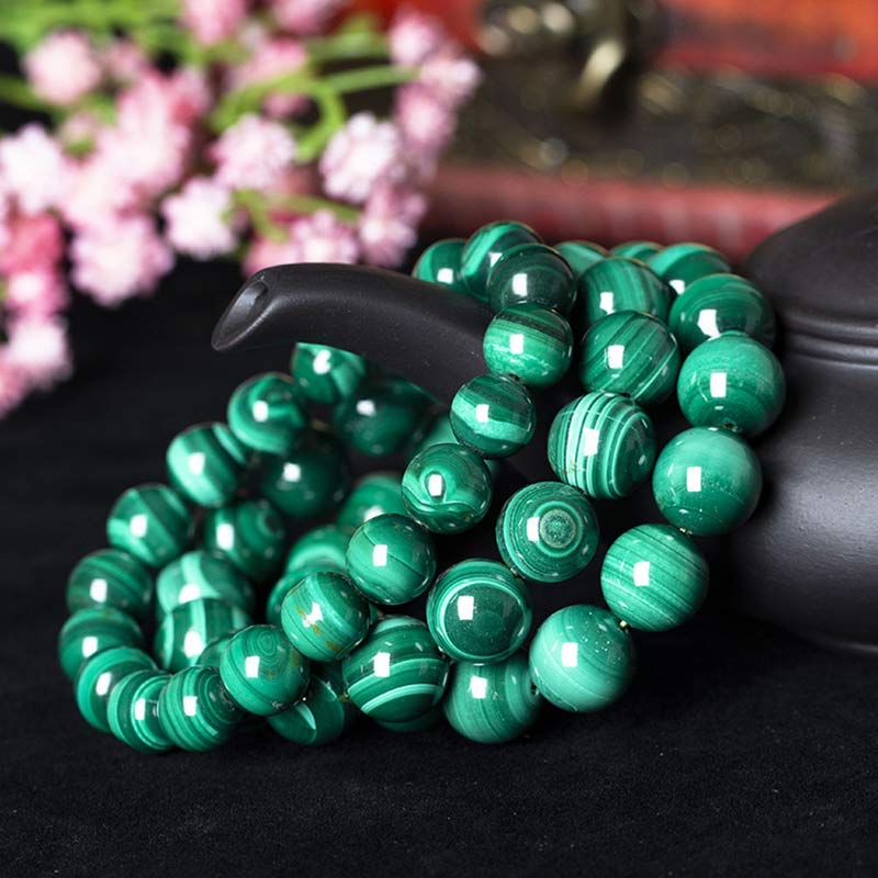 Buddha Stones Natural Malachite Protection Calmness Bracelet - image 0
