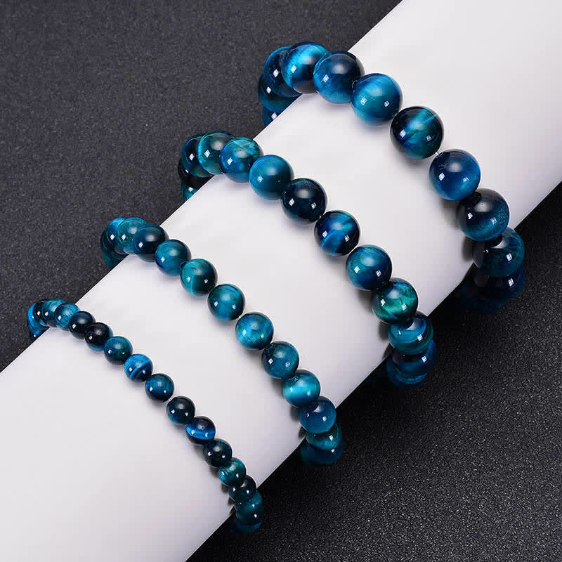 Buddha Stones Blue Tiger Eye Protection Bracelet - image 17