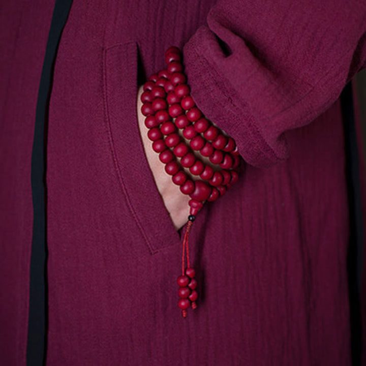 Buddha Stones 108 Mala Beads Natural Abelia Biflora Wood Protection Bracelet - image 5