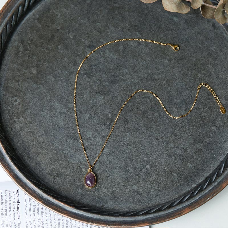 Buddha Stones Natural Green Aventurine Amethyst Rose Quartz Blessing Necklace Pendant - image 10