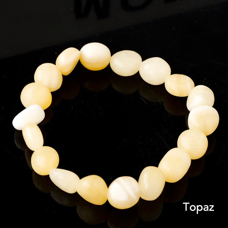 Natural Irregular Shape Crystal Stone Spiritual Awareness Bracelet - Topaz - image 41