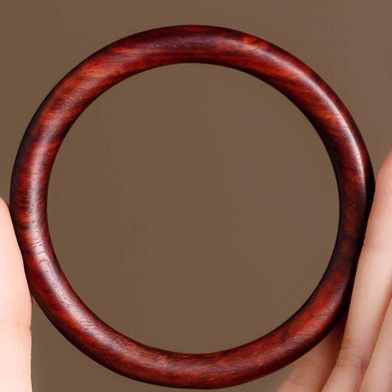 Buddha Stones Tibetan Small Leaf Red Sandalwood Ebony Green Sandalwood Protection Bracelet Bangle - image 3
