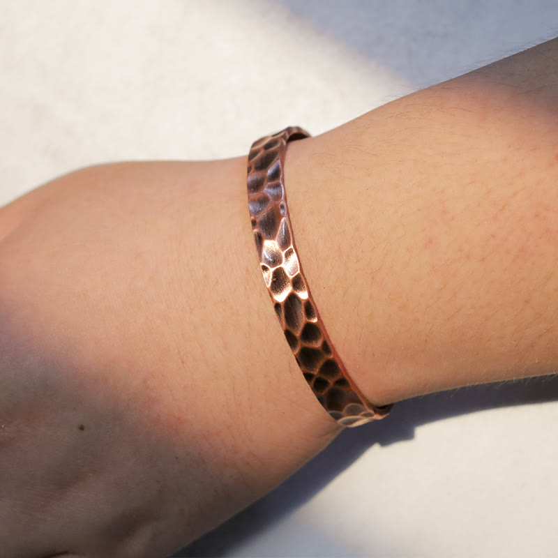 Rustic Copper Balance Magnetic Adjustable Cuff Bracelet - image 4