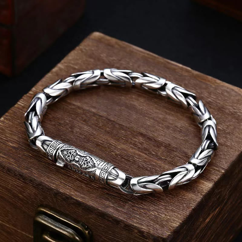 Buddha Stones Dorje Vajra Om Mani Padme Hum Peace Love Copper Chain Bracelet - 22cm - image 0