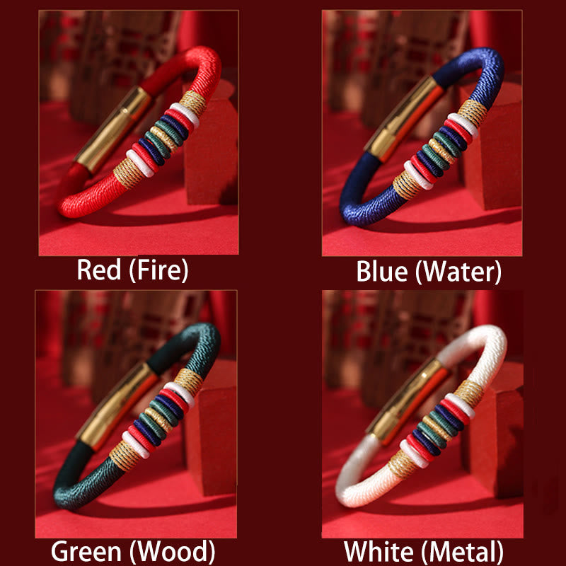 Buddha Stones Tibetan Handmade Colorful King Kong Knot Five Elements Luck Braid String Bracelet - image 23