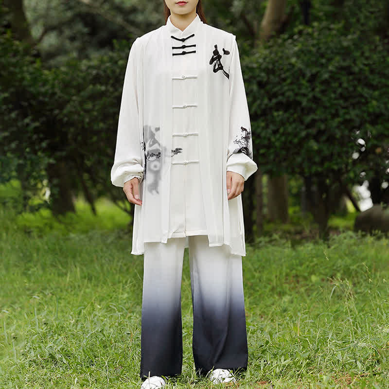 Buddha Stones 3Pcs Yin Yang Tree Tai Chi Spiritual Zen Practice Meditation Prayer Uniform Unisex Clothing Set - image 5