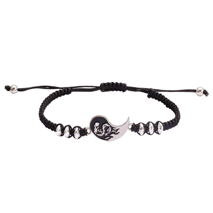Buddha Stones 2pcs Yin Yang Dragon Couple Bracelet - image 1