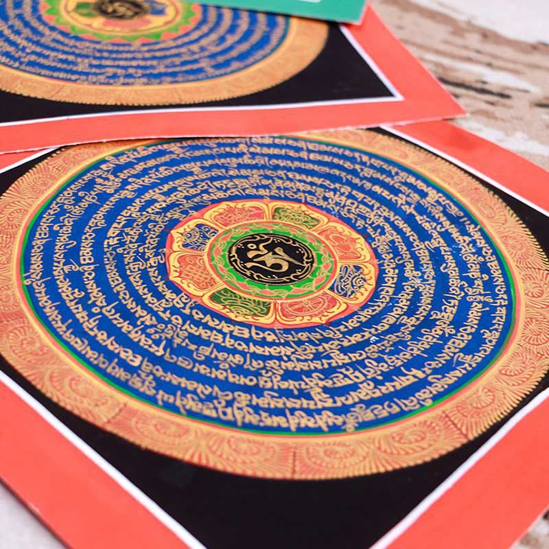Buddha Stones Tibetan Handmade Thangka Painting Blessing Thangka Blind Box Random Color Pattern - image 5