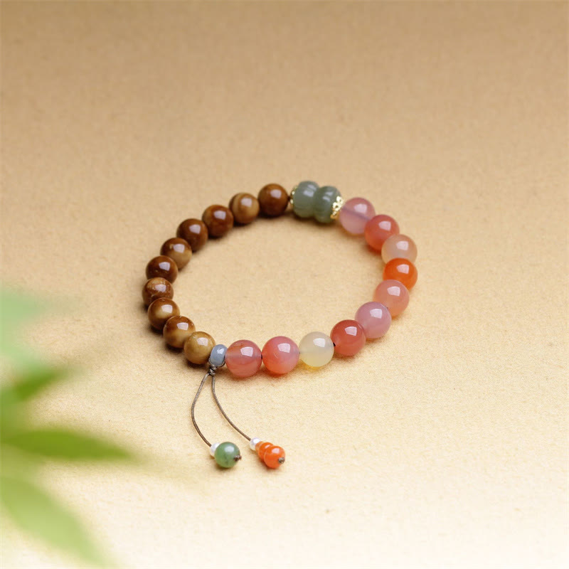 Buddha Stones Kuka Seed Yanyuan Agate Hetian Jade Wealth Protection Bracelet - image 2