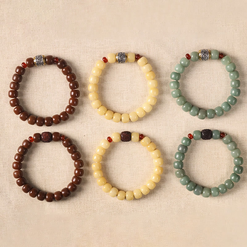 Buddha Stones Bodhi Seed Auspicious Cloud Fu Character Bead Peace Bracelet - image 16