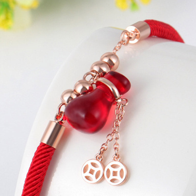 Buddha Stones Wealth Attractor Red Agate Red Rope Bracelet - image 3