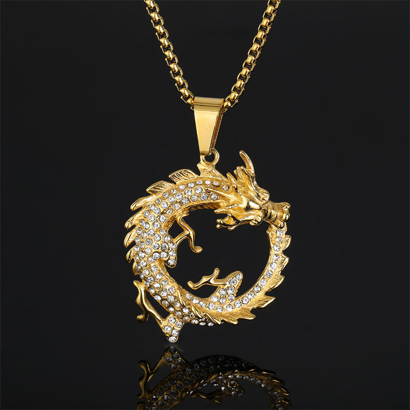 Buddha Stones Chinese Zodiac Dragon Pattern Success Necklace Pendant - Dragon(Protection♥Success) - image 0