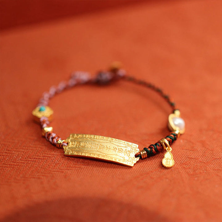 Buddha Stones 925 Sterling Silver Handmade Multicolor String Protection Luck Charm Braid Bracelet - Gourd Pearl Tai Sui Multicolor Bracelet(Wrist Circumference 14-20cm) - image 14