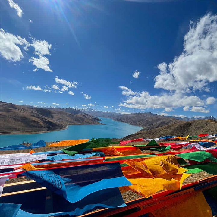 Buddha Stones Tibetan 5 Colors Windhorse Auspicious Outdoor 25 Pcs Prayer Flag - image 6