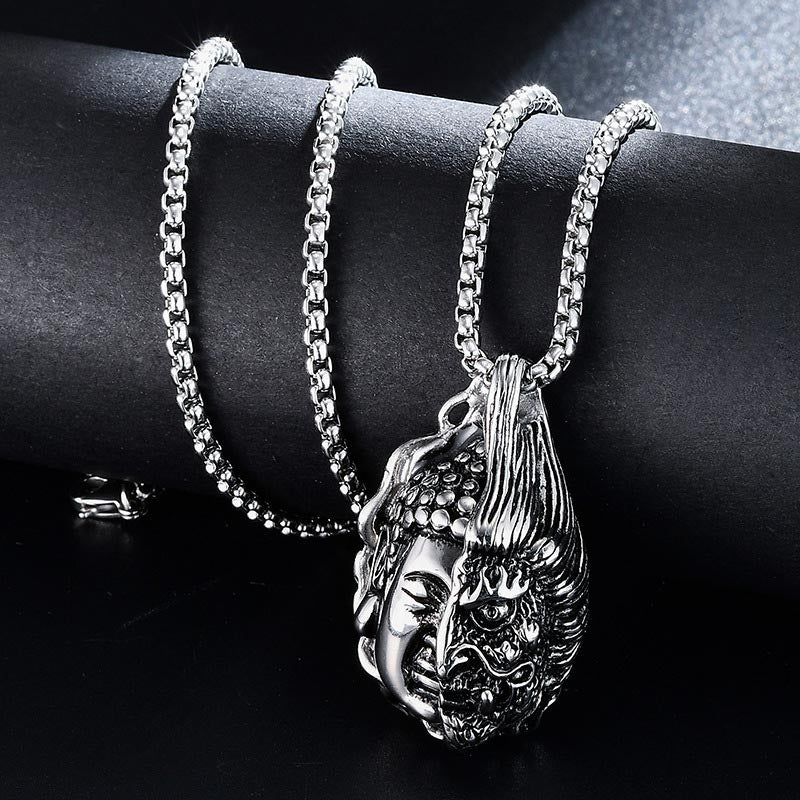 Buddha Stones Half Buddha Half Devil Powerful Necklace - image 7