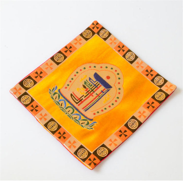 Prayer Altar Mat Man-Bcu Kalachakra Healing Meditation Jacquard Mat - image 10