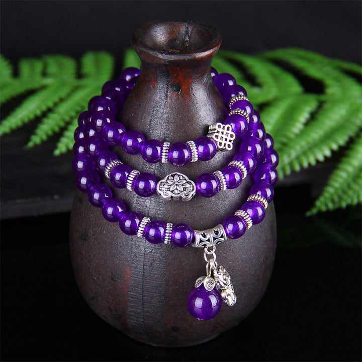 Buddha Stones The Amethyst Pixiu Wealth Bracelet - image 2