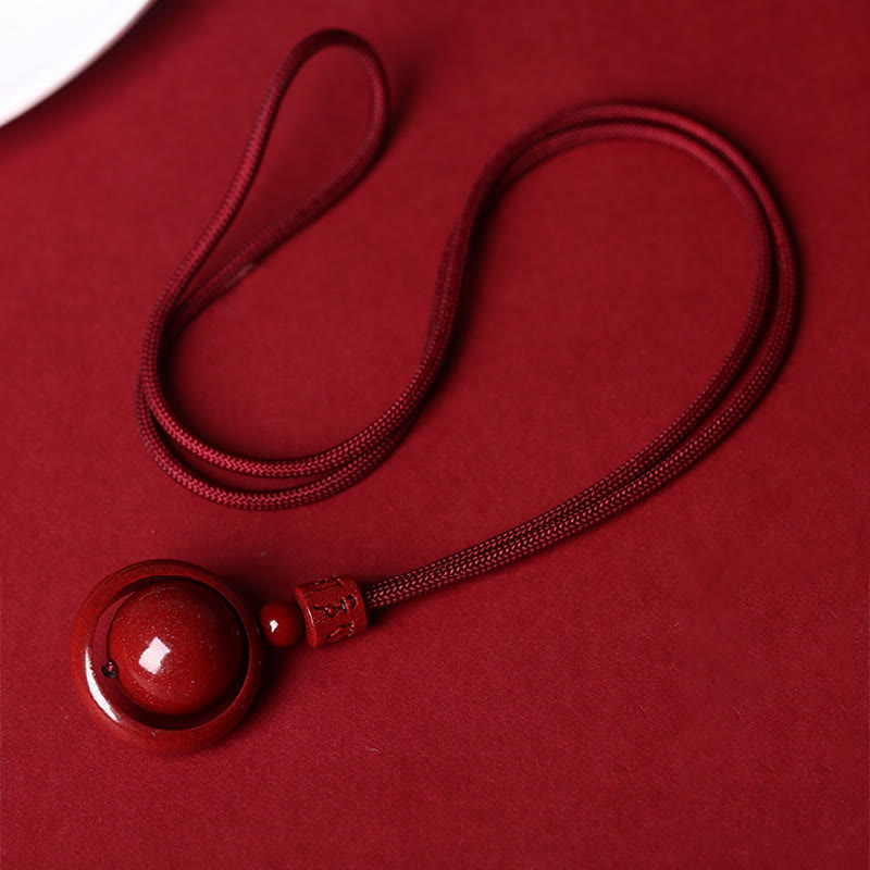 Buddha Stones Cinnabar Om Mani Padme Hum PiXiu Blessing Lucky Bead Necklace Pendant - image 10