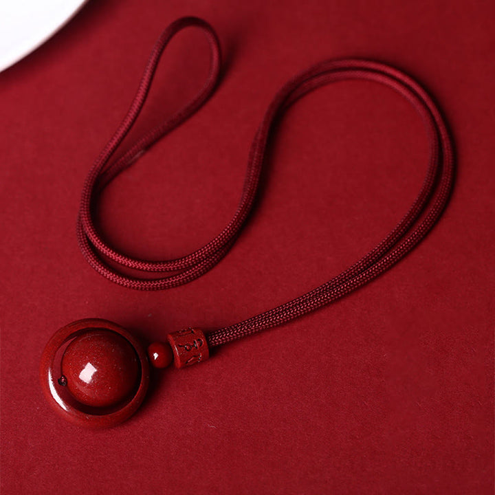 Buddha Stones Cinnabar Om Mani Padme Hum PiXiu Blessing Lucky Bead Necklace Pendant - image 10