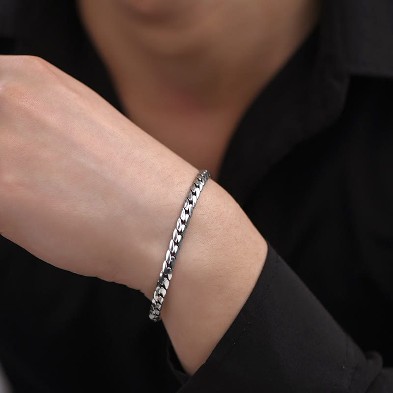 Buddha Stones Double Dorje Vajra Strength Punk Copper Chain Bracelet Necklace - image 10