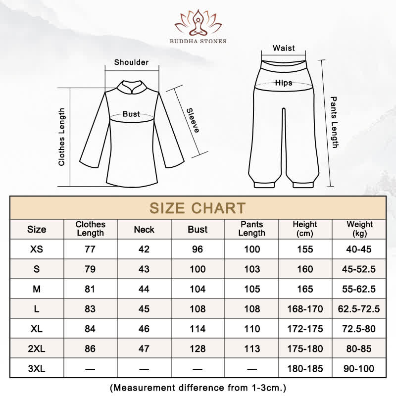 Buddha Stones Lotus Flower Leaf Pattern Tai Chi Meditation Prayer Spiritual Zen Practice Clothing Women's Set - image 5