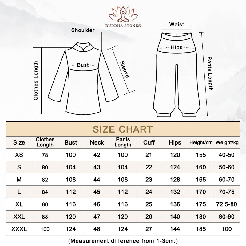 Buddha Stones Flower Embroidery Meditation Prayer Spiritual Zen Tai Chi Qigong Practice Unisex Clothing Set - image 16