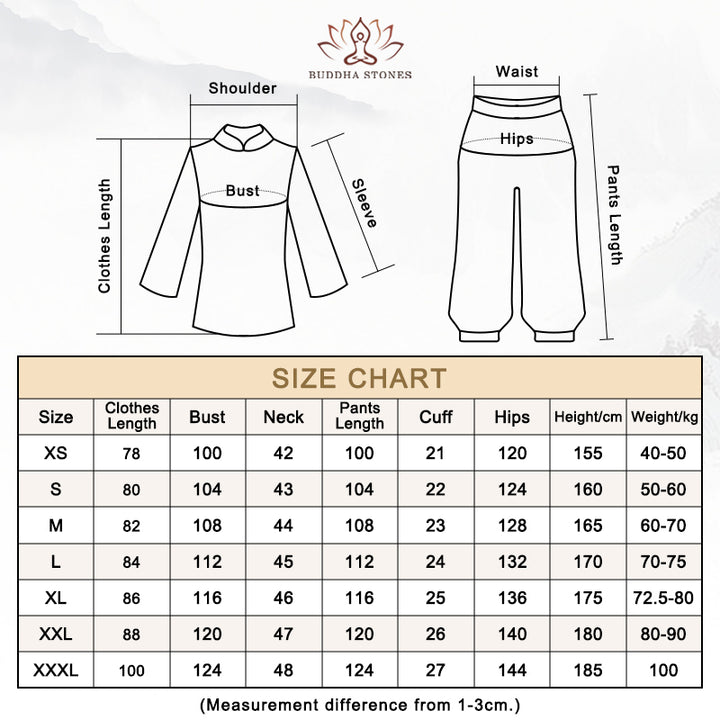 Buddha Stones Flower Embroidery Meditation Prayer Spiritual Zen Tai Chi Qigong Practice Unisex Clothing Set - image 16