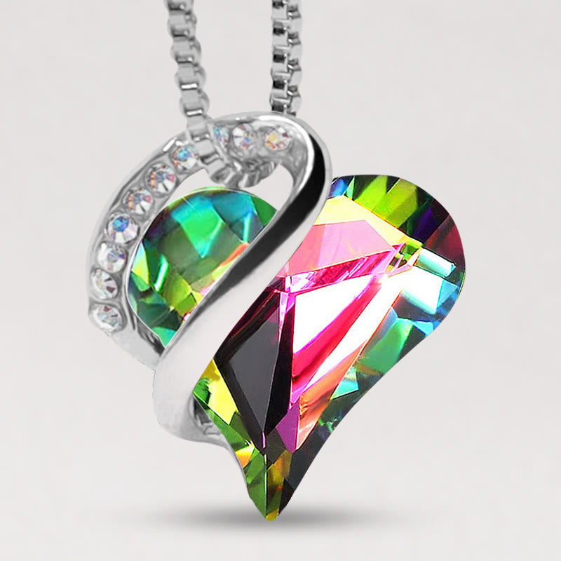 Buddha Stones Love Heart Birthstone Healing Energy Necklace Pendant - 14a-Healing Stone for Protection-Rainbow Tourmaline Black - image 45