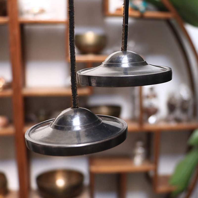 Buddha Stones Tibetan Tingsha Bell Copper Luck Decoration With Bag - image 3