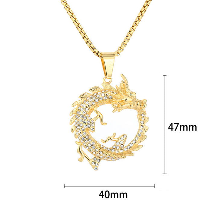 Buddha Stones Chinese Zodiac Dragon Pattern Success Necklace Pendant - image 4