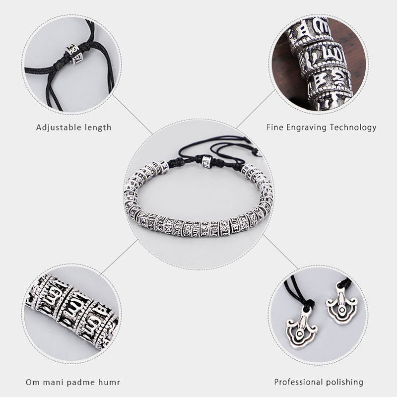 Buddha Stones Handmade Tibetan Mantra Purity Bracelet - image 5