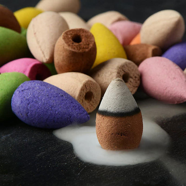 Buddha Stones Nordic Pterosaur Dragon Ceramic Backflow Smoke Fountain Protection Healing Incense Burner Decoration - 50 cones per pack (Random mix scents) - image 11