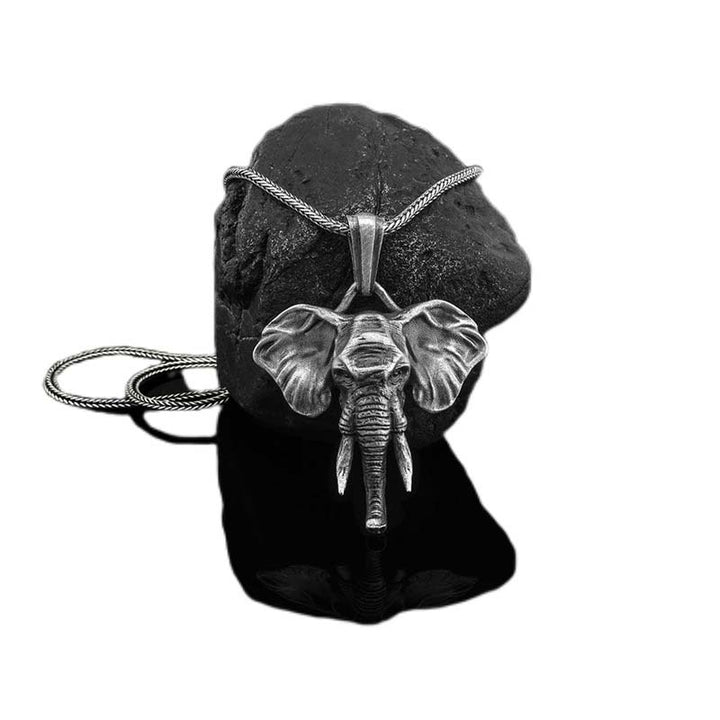 Elephant Pewter Titanium Steel Strength Necklace Pendant - image 7